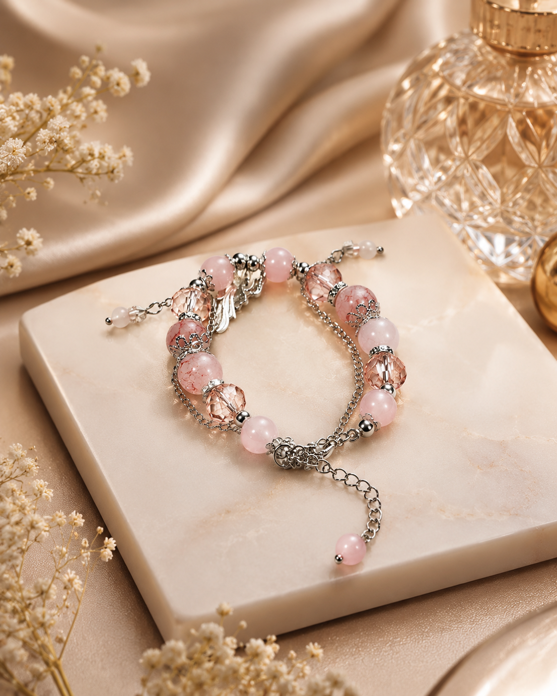Pink Beaded Bracelet
