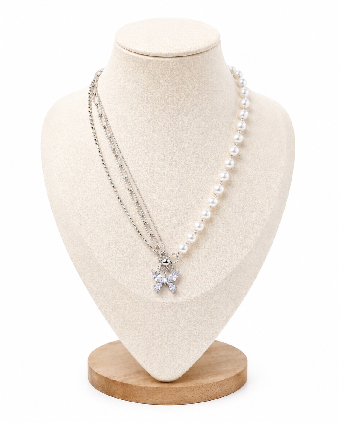 Classic Pearl Teardrop Necklace Set