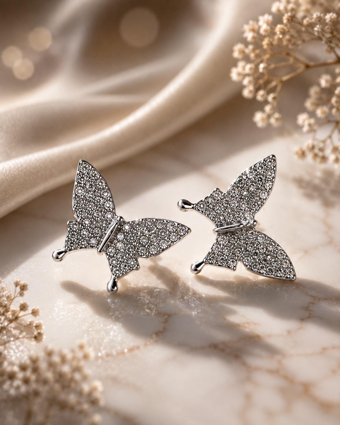Sparkling Butterfly Earrings