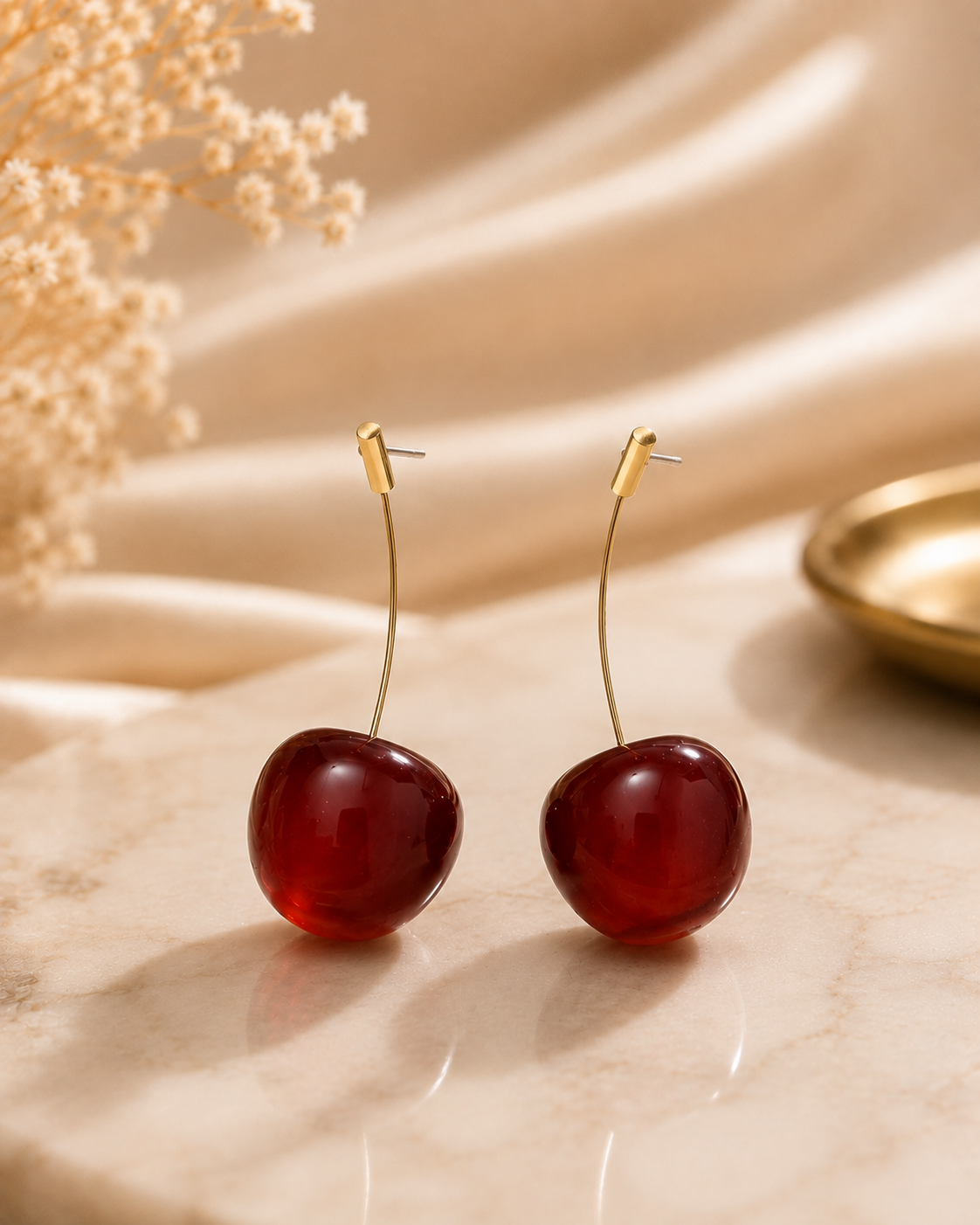 Cherry Drop Earrings