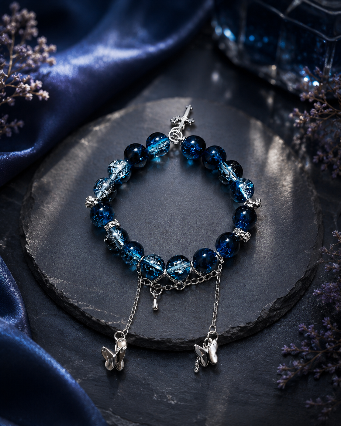 Midnight Abyss Deep Blue Dark breclet in Deep blue dark